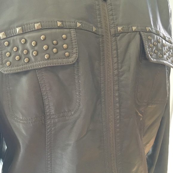 New without tags.  Buttery soft Leather bomber jacket size L - Picture 8 of 13